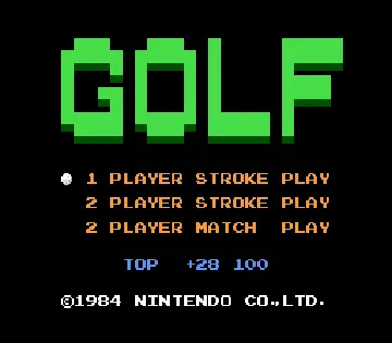 Golf (Europe) (GameCube Edition) screen shot title